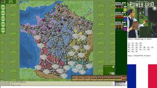 Power Grid - France 3-Player Game (Brown-Blue-Purple), funkdoc/amitss1/lovett47