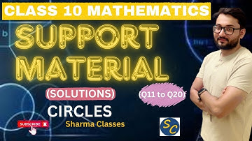 Support material solution | class 10 maths chapter 10 Circles Q11 to Q20
