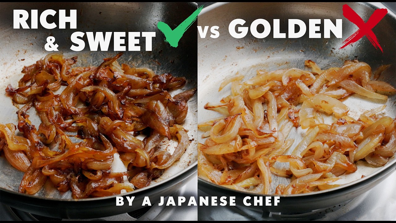 Stop Taking Onions Off the Heat When Golden—The Secret to Perfect Caramelized Onions | Japanese Chef