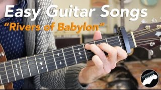 Video thumbnail of "Easy Guitar Songs "Rivers of Babylon" Sublime, Melodians, Boney M"