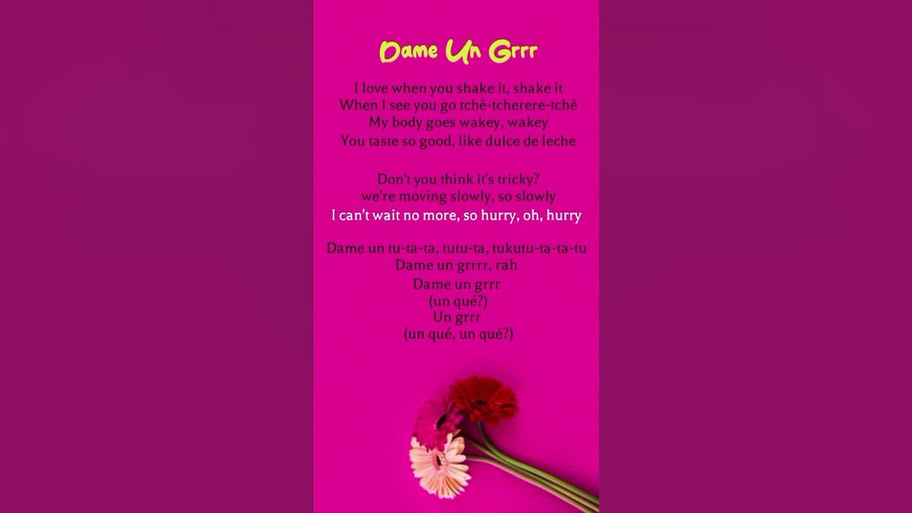 Dame Un Grrr | Fantomel and Kate Linn | Song lyrics | #trending #song #lyrics