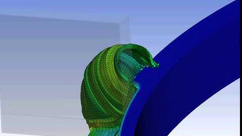 Ansys Workbench explicit dynamics cutting of convex AlSi 1045 workpiece example 20