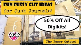 FUN FUSSY CUT IDEAS in a JUNK JOURNALl The Paper Outpost!