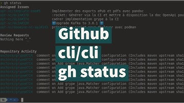 Github cli cli/cli : 2.7.0 new feature : "gh status"
