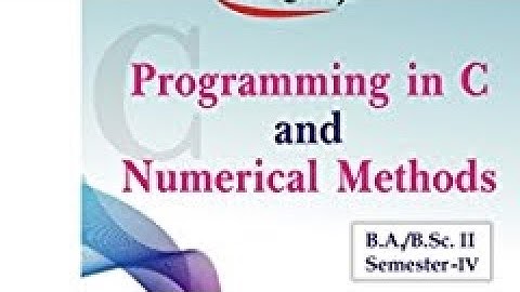 programming in c chapter 10 and chapter 2 solution #bsc #ba 4th semester maths