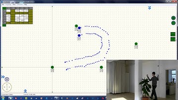 Precise (+-2cm) indoor "GPS" for autonomous robots and copters - 2 beacons tracking demo