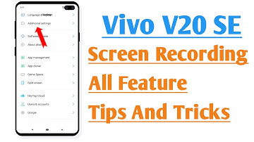 Vivo V20 SE Screen Recording All Features Explains