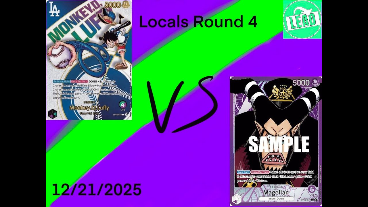 OPTCG OP13: Locals R4 G/P Luffy vs P Magellian