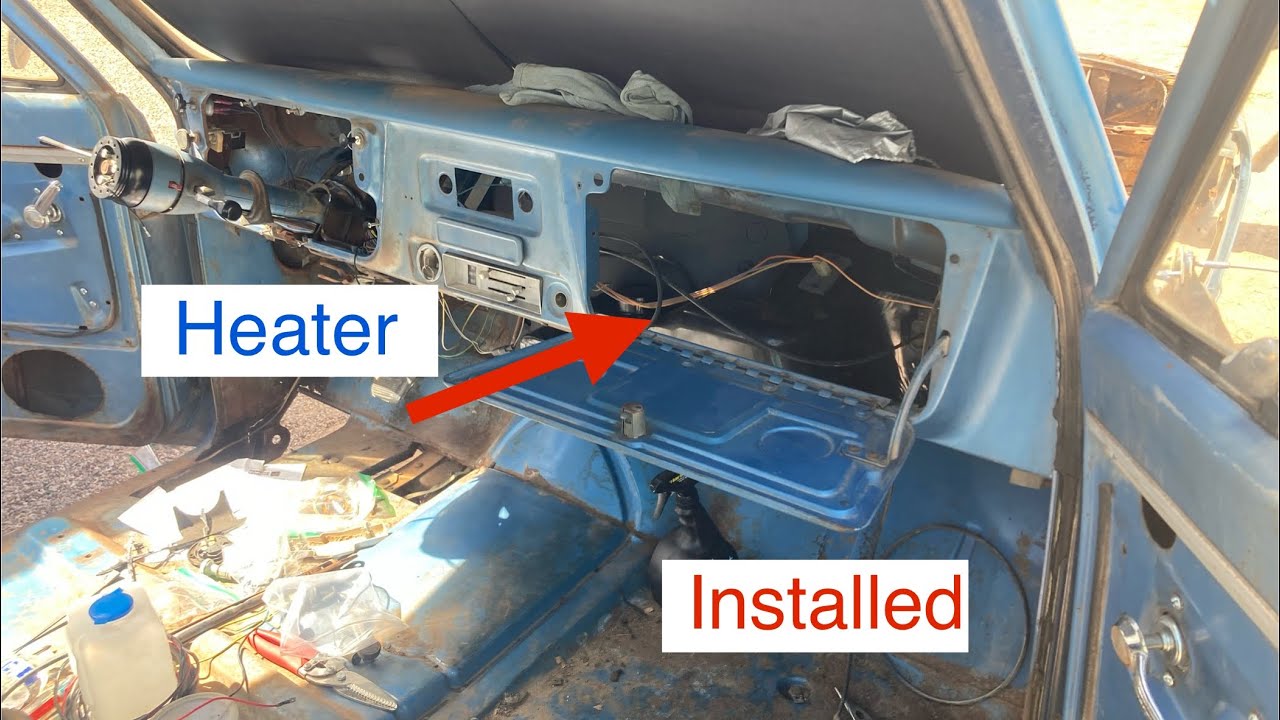 How to install a heater in a 1968 Chevy C10 truck - YouTube