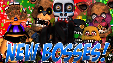 NEW FNAF WORLD BOSSES! | PIG ANIMATRONIC?! Brow Boy, Bubba & HUGE Endoskeleton