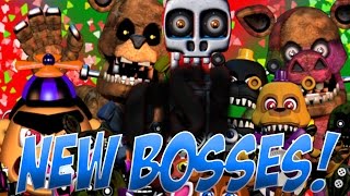 New Fnaf World Bosses Pig Animatronic? Brow Boy, Bubba & Huge Endoskeleton
