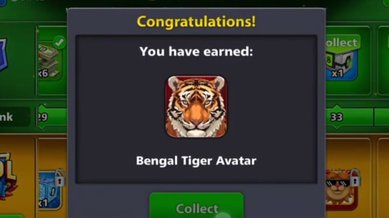 8 Ball Pool Collecting Big Cat Season S Rewards Youtube