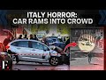Caught on Camera: Speeding Car Runs Over Pedestrians In Italy, 8 Injured | FP Video
