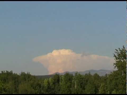 Overshooting top over Pohorje on July 15 2010