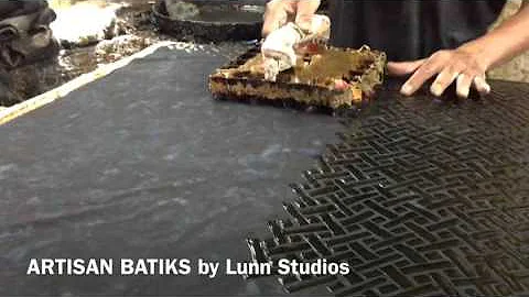 How Batiks Are Made - Stamping wax on fabric