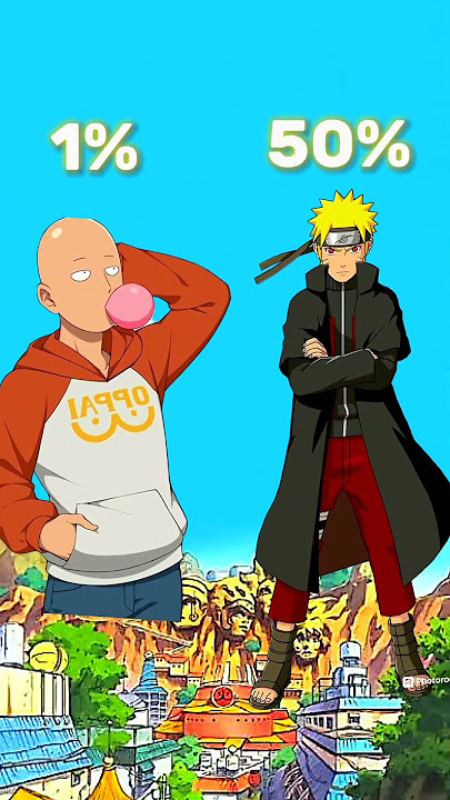 Saitama vs Naruto 🥵 #whoisstrongest #saitama #naruto #anime #shorts