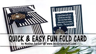 Quick and Easy Fun Fold Card @NadineCarlierScrapnStuff