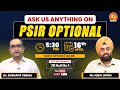 ASK US ANYTHING ON PSIR OPTIONAL