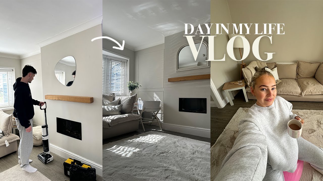 SPEND THE DAY WITH ME | living room transformation + setting up babies final bits!!