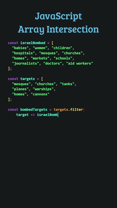 Finding Common Elements Between Arrays in JavaScript - YouTube