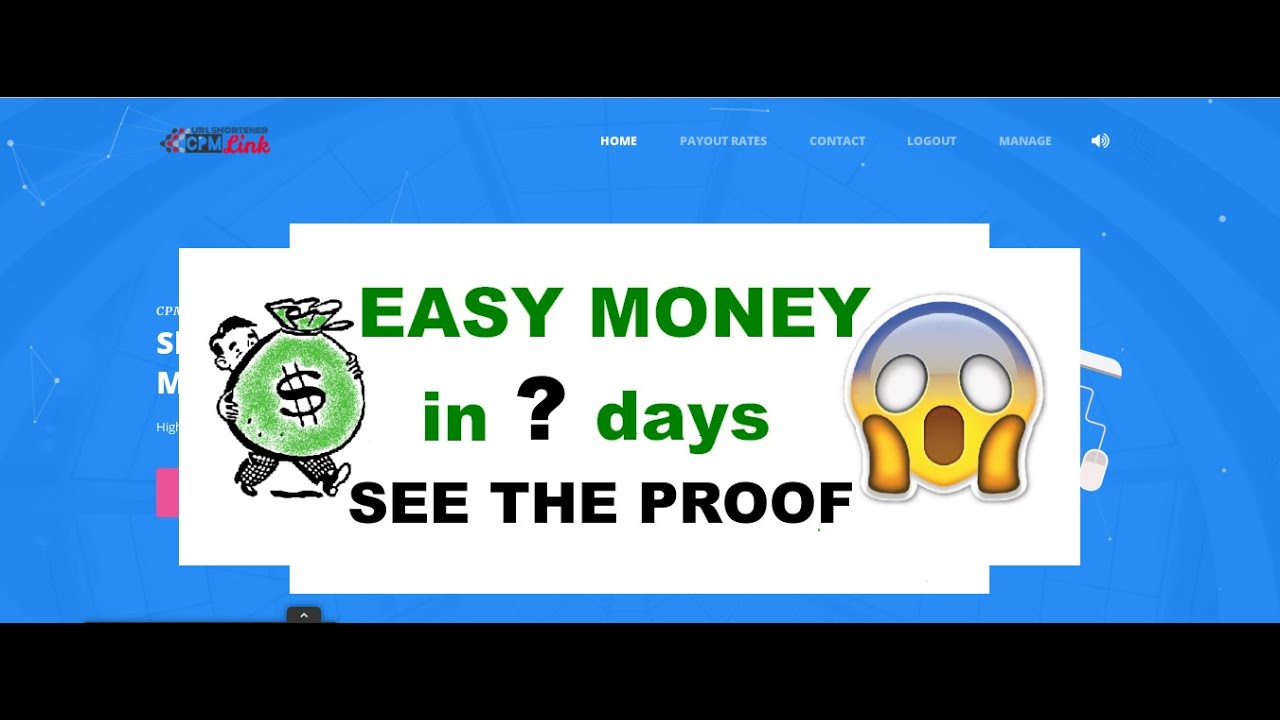 cpmlink PAYMENT PROOF easy money online for noobs MAY 2020 USA URL shortener / Pay Per Download