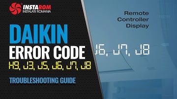Daikin Error Code H9, J3, J5, J6, J7, J8 Troubleshooting guide for air conditioner