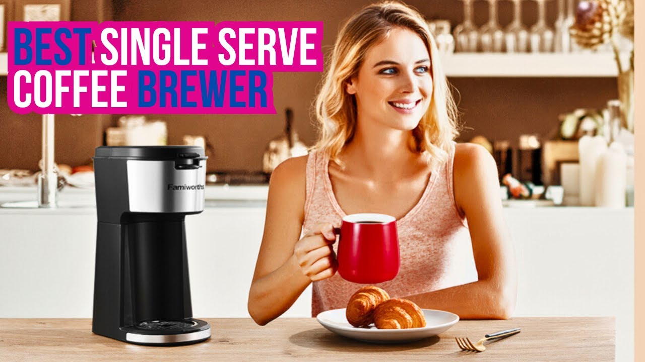 Famiworths Caffettiera Calda E Fredda – Monoporzione – Serbatoio 14 Oz – Nero Opaco