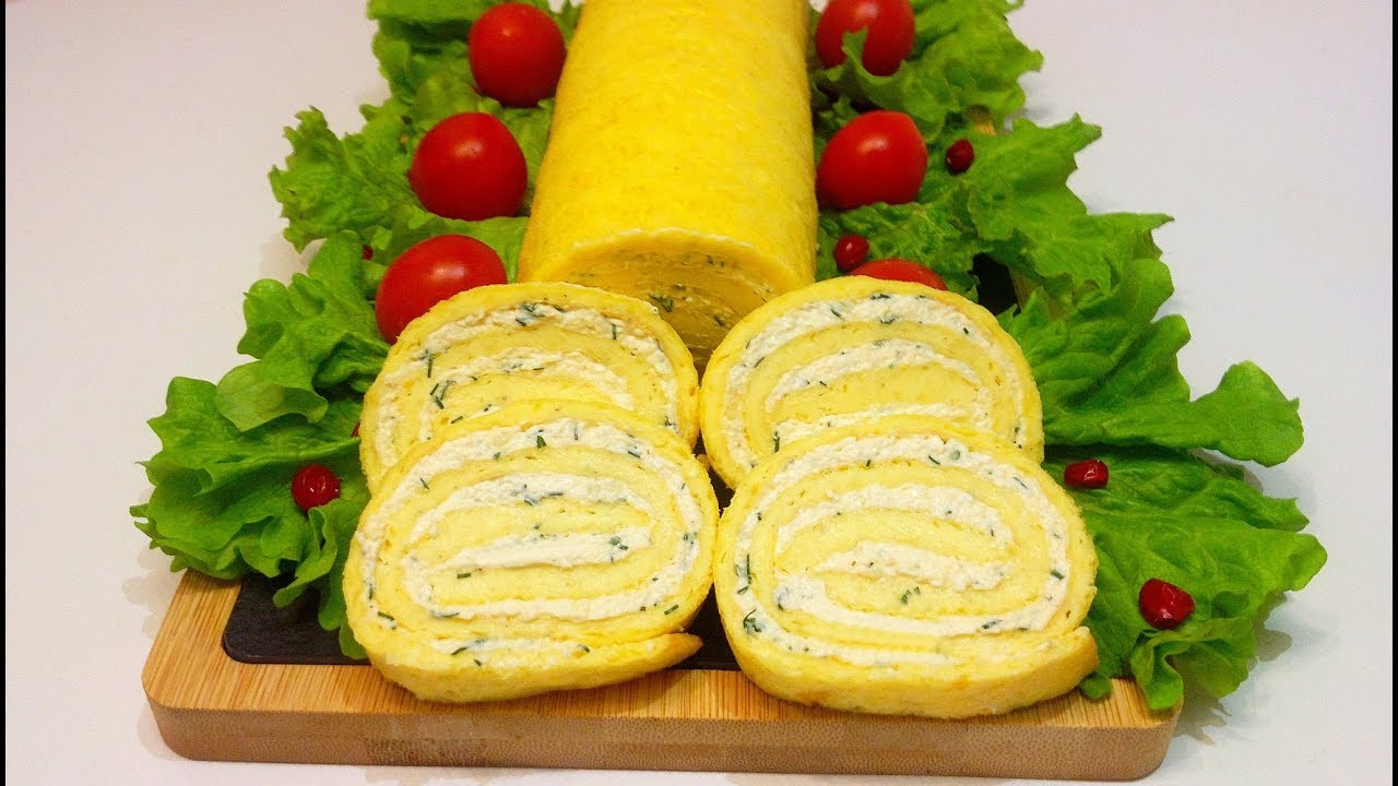 ЯИЧНО - СЫРНЫЙ РУЛЕТ (egg - cheese roll)