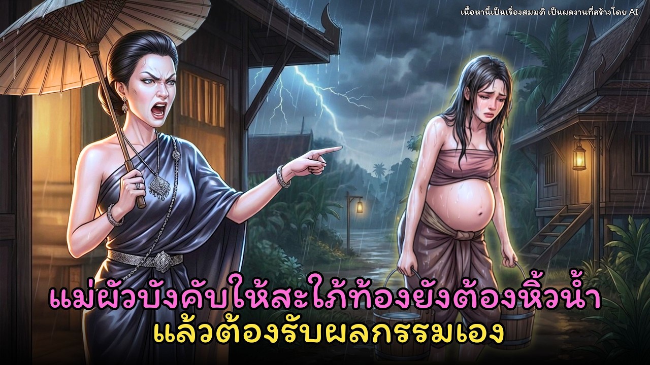 นิทานพื้นบ้านไทย| แม่ผัวบังคับสะใภ้ท้องหิ้วน้ำจนลื่นล้ม สุดท้ายโศกนาฏกรรม—หลานคนแรกต้องจากไปทันที