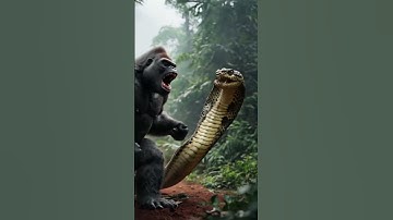 Epic Showdown: Gorilla vs Giant Snake | Jungle Battle in 4K!  #animals  #animalfight #wildlifebattle