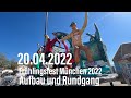 Frühlingsfest München 2022: Aufbau und Rundgang auf der Theresienwiese am 20.04.2022