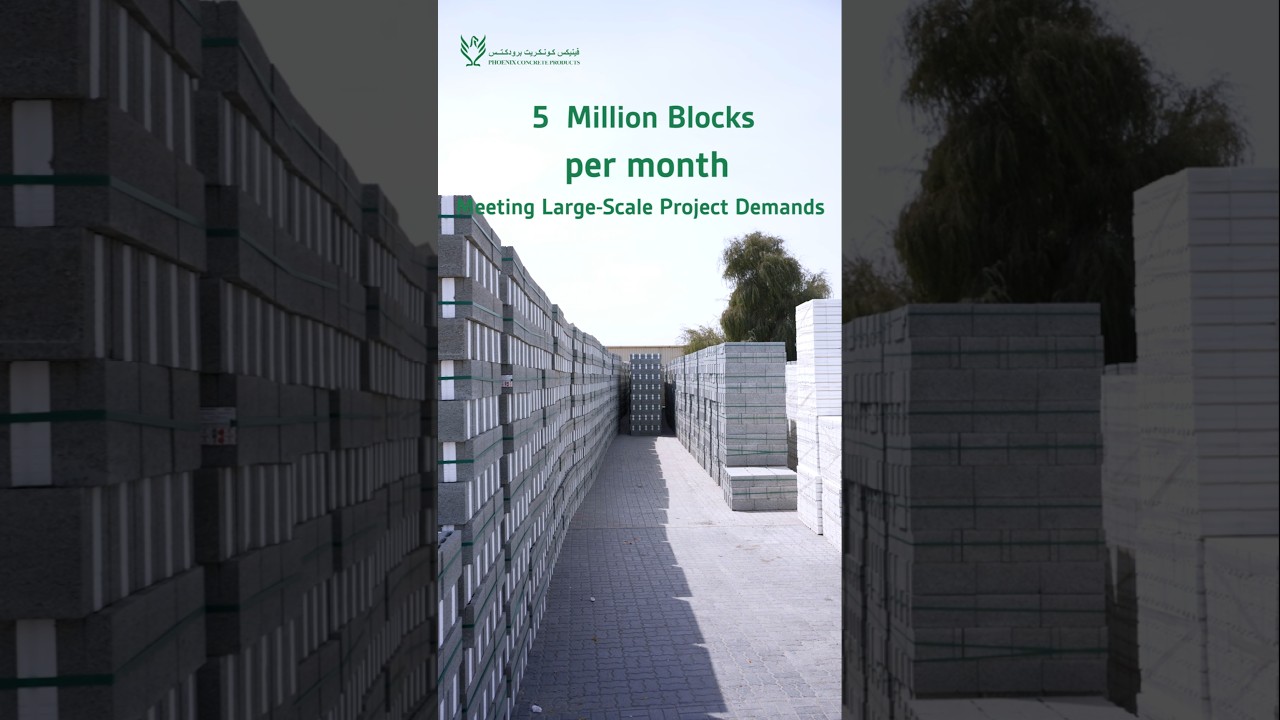 At Phoenix Concrete Products, we have the capacity to produce 5 Million  blocks every month.