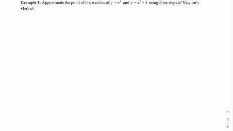 MTH150 4.8.2 points of intersection and Newton’s method failures