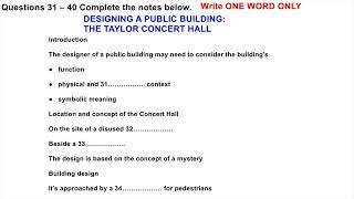 Designing A Public Building Ielts Listening Test Section-4
