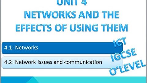 Networks | Topic 4.1 | IGCSE ICT