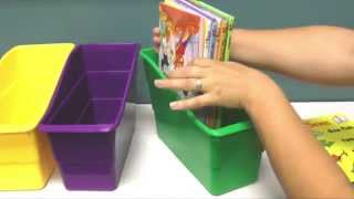 Plastic Book Storage Bins