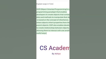 Definition of Oops concepts. #javatutorials #exam #collegelife #exampressure #hindi #shorts