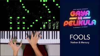 Video thumbnail of "Fools - Nathan & Mercury | Gaya sa Pelikula OST Piano Cover + Lyrics on Captions"