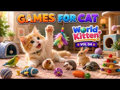 CAT Games | Ultimate World Kitten Compilation Vol 04 | 3 HOURS 🐝🐞🦋🦎🦜🐜🐭🧵 🐾