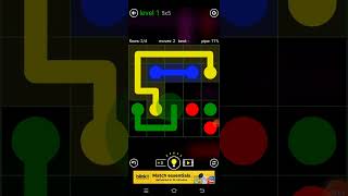 Flow Free Level 1(5x5) | Fun Way to Connect Colorful Dots!#FlowFree#PuzzleGame #ColorMatching#gaming