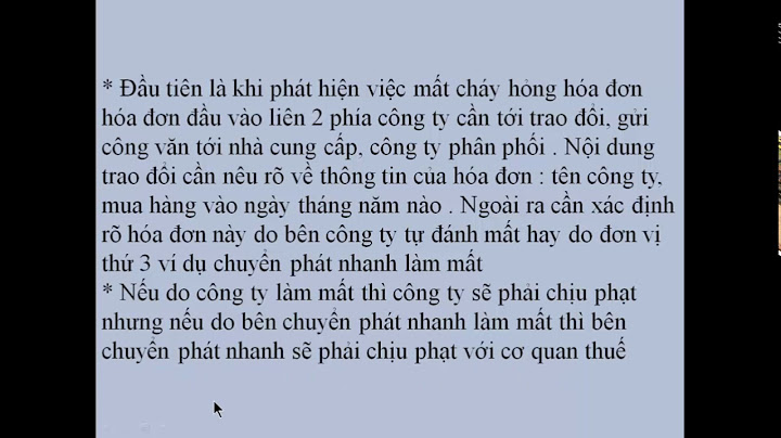 Cách sử lý khi hóa đơn bọ mất năm 2024