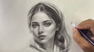 Drawing a Portrait in Pencil Graphite