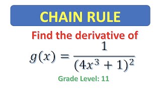 Calculus 3.14 Derivative Using Chain Rule with Power Rule - Example 3