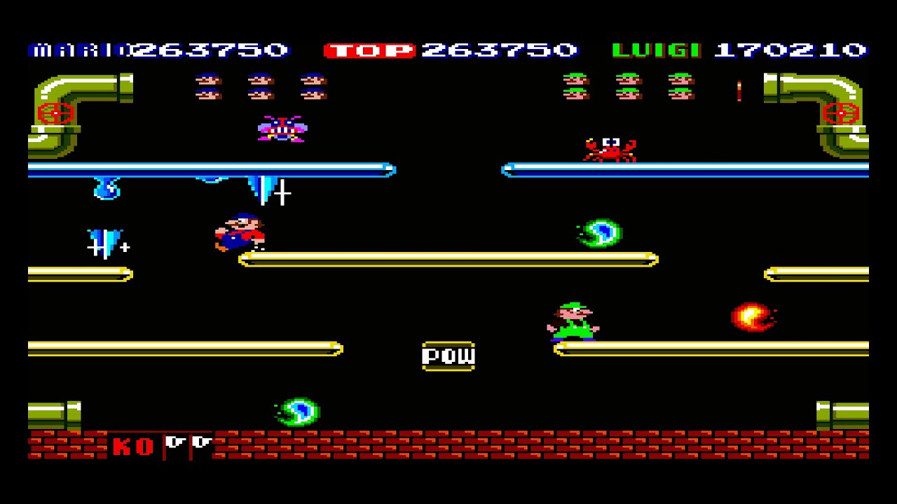 Mario Bros. 1983 Arcade OVER 99 PHASES!!! 2 Player YouTube