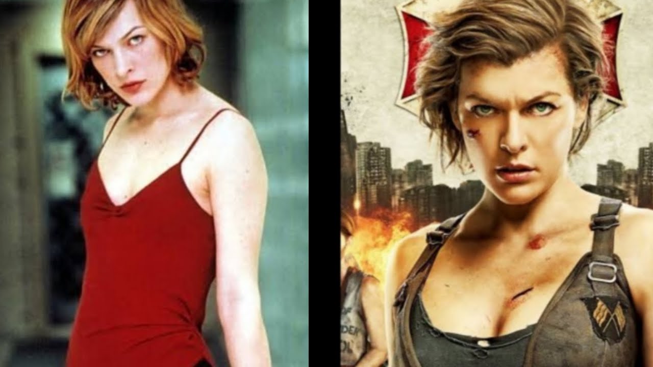 Alice Evolution in l Resident evil movies - YouTube