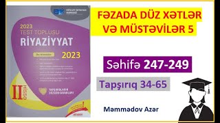 İki Müstəvinin Qarşılıqlı Vəziyyəti.i̇kiüzlü Bucaqlar2.Riyaziyyat Test Toplusu 2023.