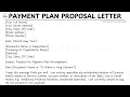 How To Write A Payment Plan Proposal Letter Step by Step Guide | Writing Practices