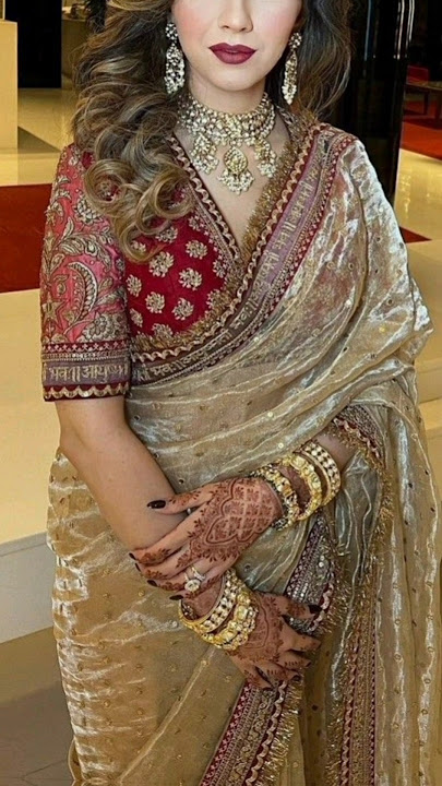 ❤️✨Beautiful designer partywear latest fancy unique saree #designer #partywear #fancy #saree#shorts