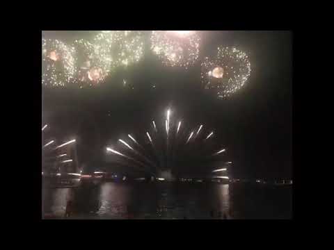 Fireworks at Marina Dubai August 2019