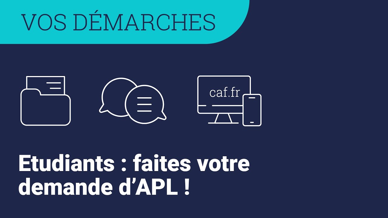 Je suis étudiant, quand dois-je faire ma demande d'APL ? - YouTube